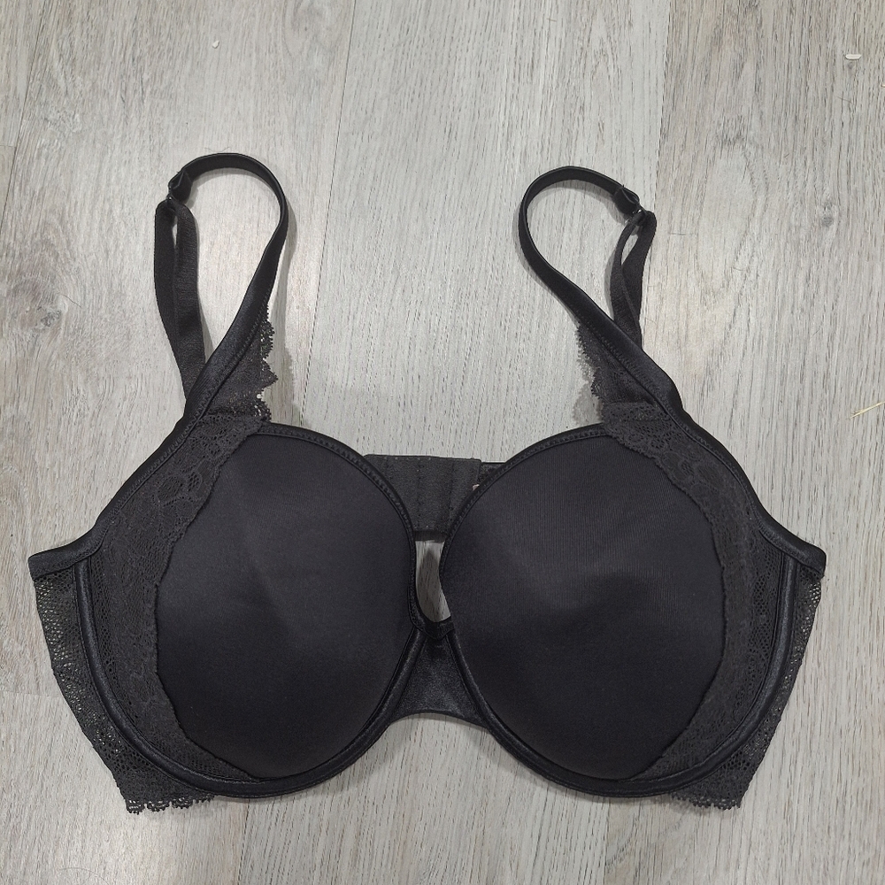 Vintage Victoria's Secret Angel Lined Demi Black Lace Women's Bra- 34DD